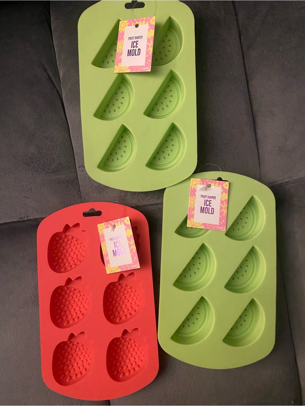 Fruit Shaped Silicone Ice Mold - Red & Green